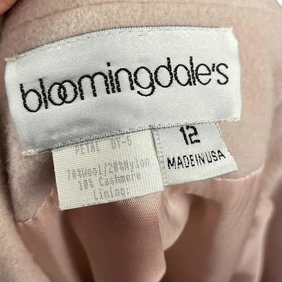 Cashmere Blend Coat 12 Bloomingdales Blush Pink Longline Blazer Wool Vintage - Picture 3 of 10